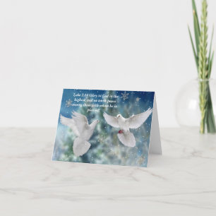 Peace doves Luke 2:14 Christmas  Card