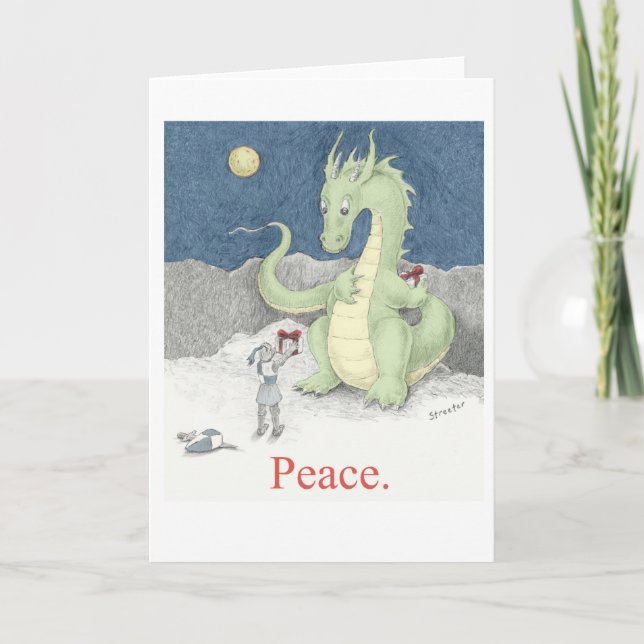 Peace Dragon Greeting Card (Front)