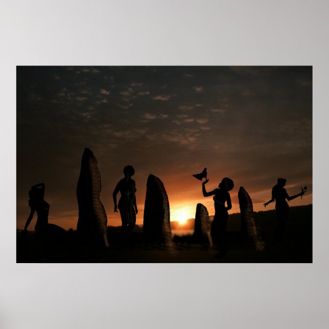 Peace druids stones poster (Front)