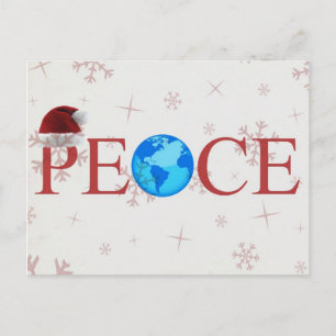 Peace Earth Christmas Postcard