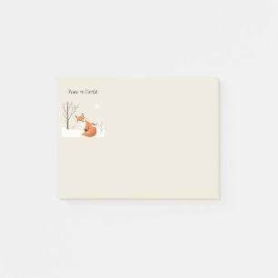 Peace Earth Minimalist Fox Bird Animal Post-it Notes