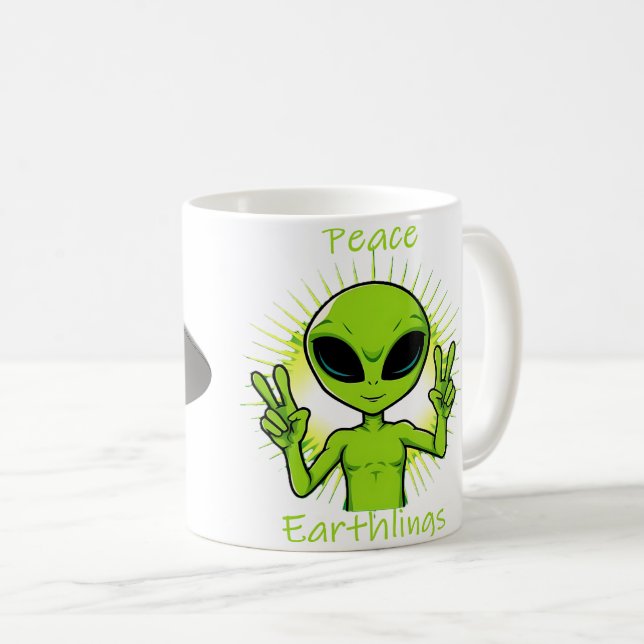 Peace Earthlings Coffee Mug (Front Right)