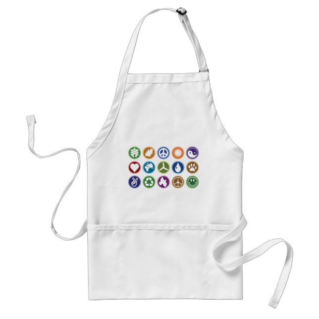 Peace & Eco Symbols Standard Apron (Front)