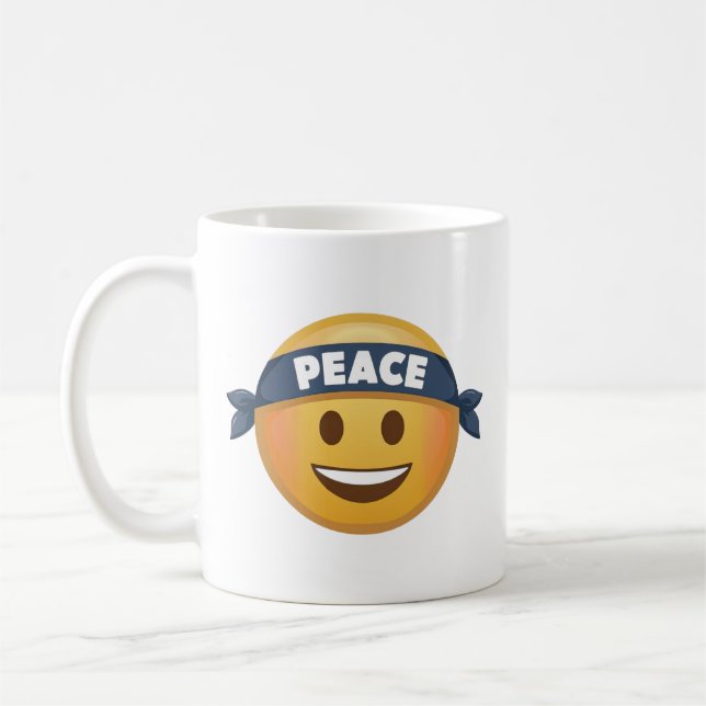 Peace Emoji Coffee Mug (Left)