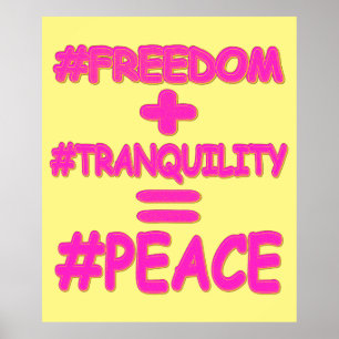 "PEACE EQUATION" Cute Design. Buy Now Poster