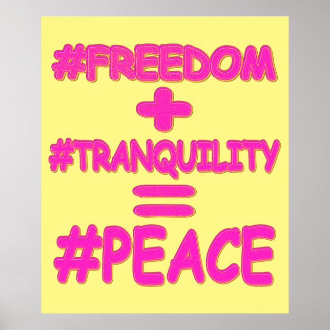 "PEACE EQUATION" Cute Design. Buy Now Poster (Front)