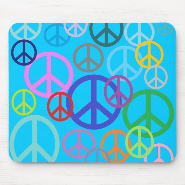 Peace Everywhere Mouse Mat (Front)