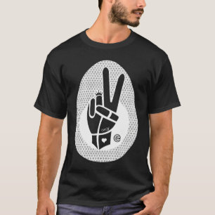 Peace First Peace Hand Sign White T-Shirt