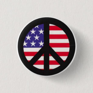 Peace Flag 3 Cm Round Badge
