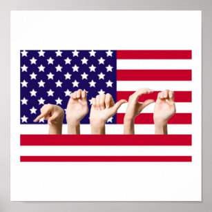 Peace Flag in ASL Poster