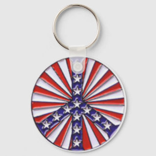 Peace Flag Key Ring
