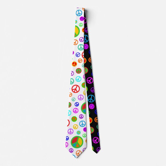 PEACE - Flat pattern multicolored + your backgr. Tie (Front)