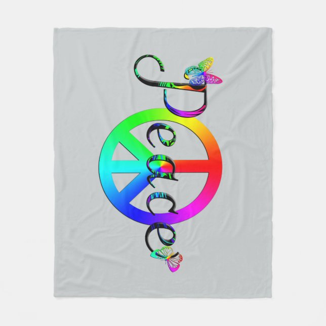 Peace Fleece Blanket (Front)