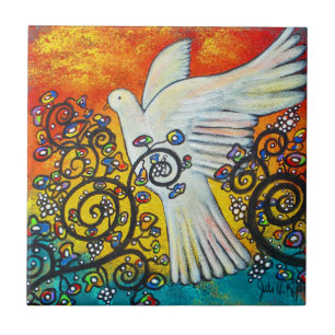 Peace Flew In Dove Tile