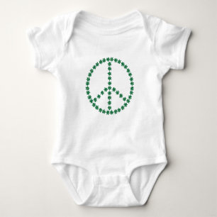 Peace Floral Baby Bodysuit