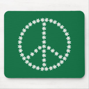 Peace Floral Mouse Mat