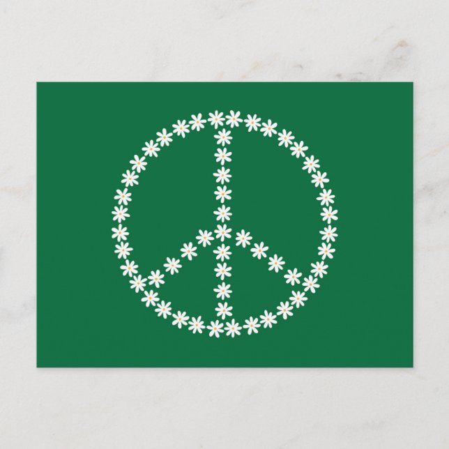 Peace Floral Postcard (Front)