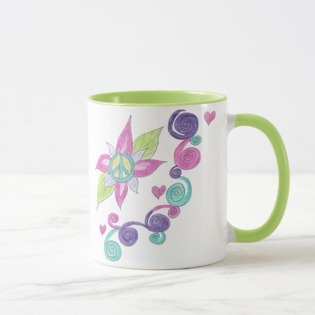 Peace Flower Mug (Right)