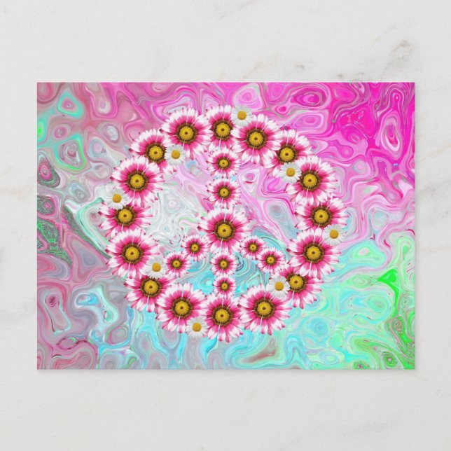 Peace flowers postcard (Front)