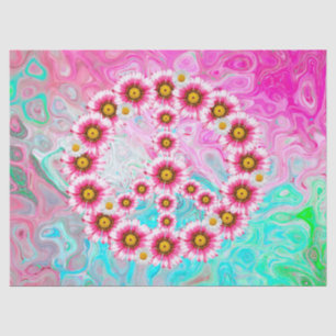 Peace flowers tissue paper