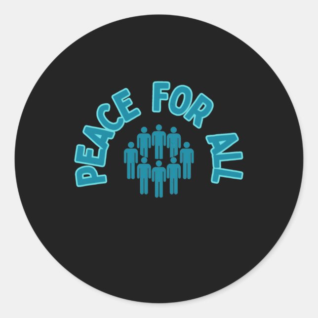 Peace For All Sticker Peace Sticker One World  (Front)