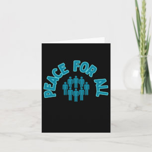 Peace For All Sticker Peace Sticker One World  Card