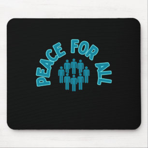 Peace For All Sticker Peace Sticker One World Mouse Mat