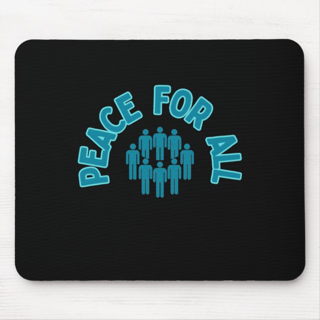 Peace For All Sticker Peace Sticker One World  Mouse Mat (Front)
