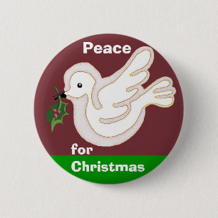 Peace for Christmas 6 Cm Round Badge