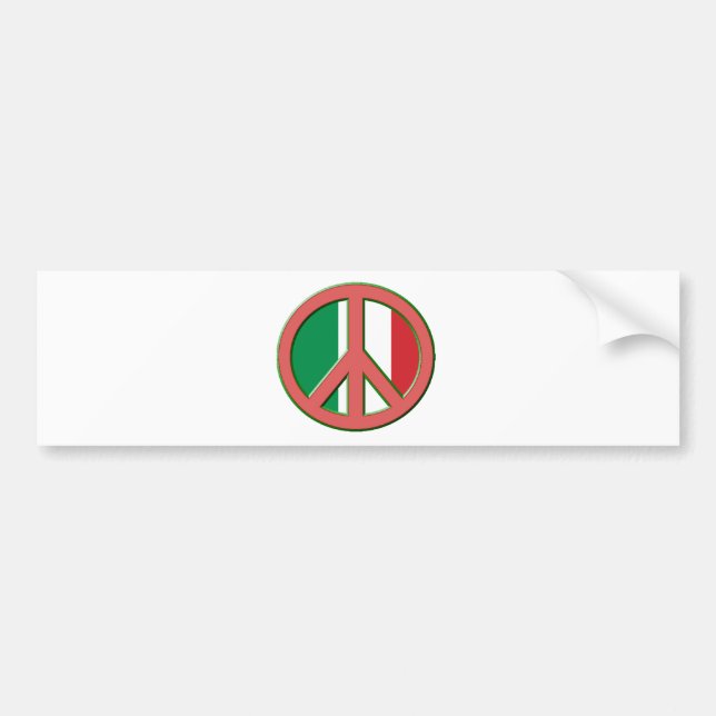 Peace for Italy Bumper Sticker (Front)