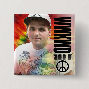 peace for kyle 15 cm square badge