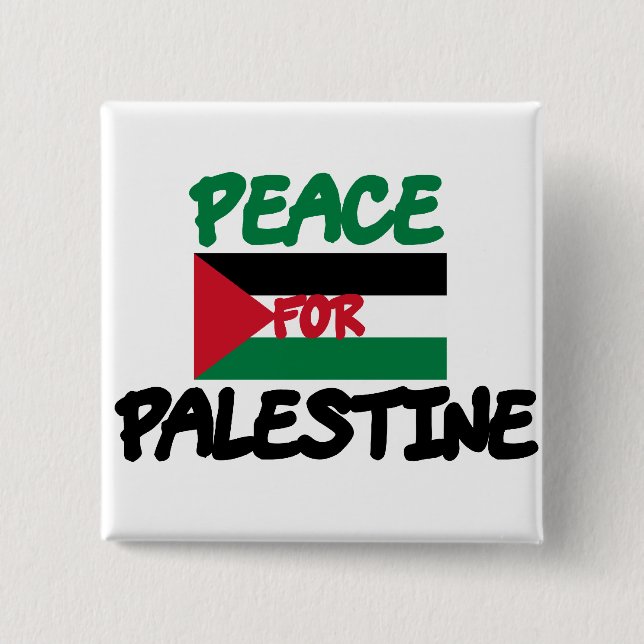 Peace for Palestine 15 Cm Square Badge (Front)