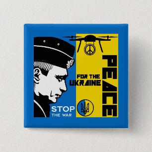 Peace For The Ukraine 15 Cm Square Badge