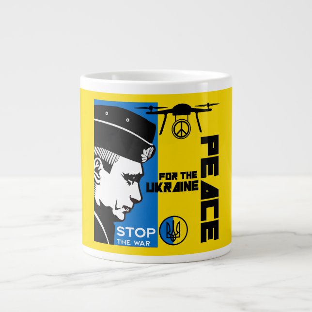 Peace For The Ukraine Large Coffee Mug (Front)