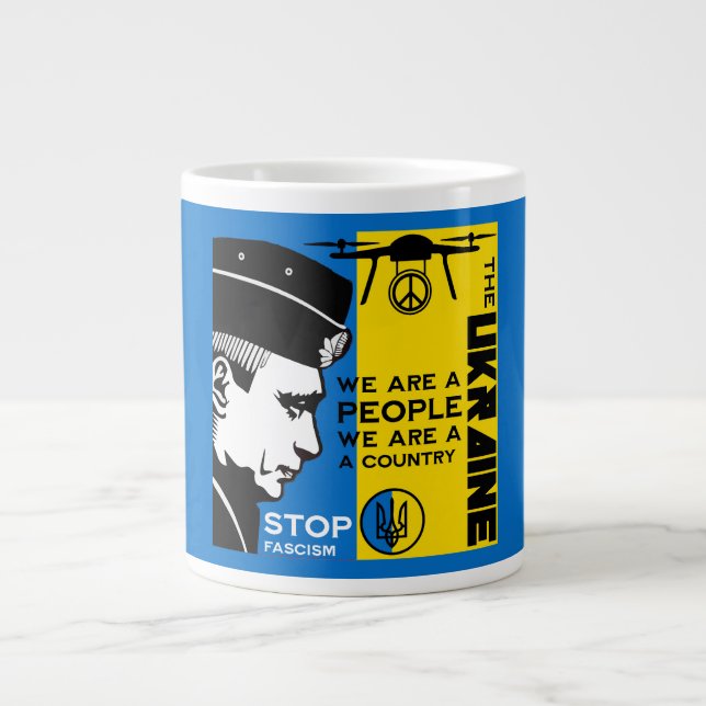 Peace For The Ukraine Large Coffee Mug (Front)