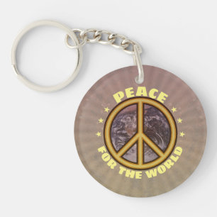 Peace for the World ☮ Key Ring