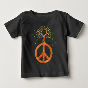 Peace For Trees - Flower Power Heart 1 Baby T-Shirt