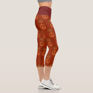 Peace For Trees - Flower Power Heart 1 Capri Leggings