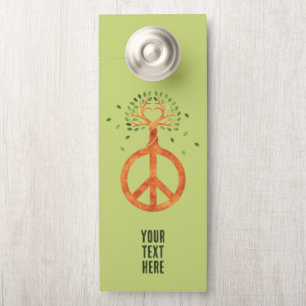 Peace For Trees - Flower Power Heart 1 Door Hanger