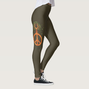 Peace For Trees - Flower Power Heart 1 Leggings