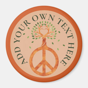 Peace For Trees - Flower Power Heart 1 Magnet