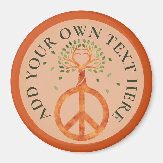 Peace For Trees - Flower Power Heart 1 Magnet (Front)
