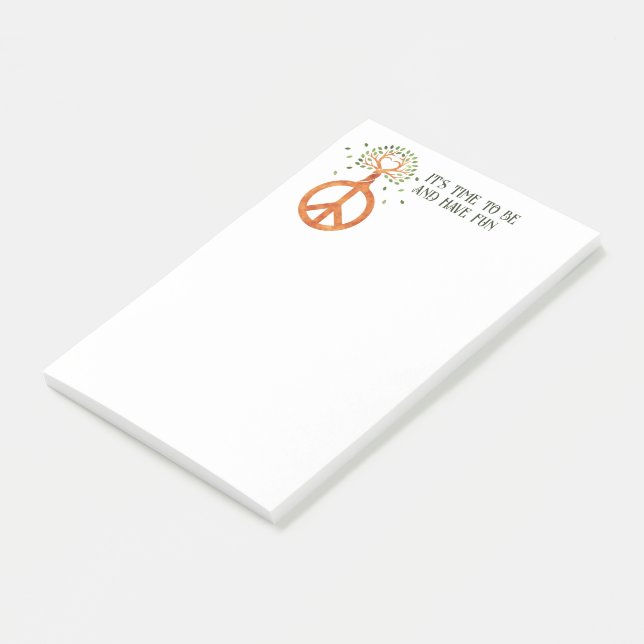 Peace For Trees - Flower Power Heart 1 Post-it Notes (Angled)