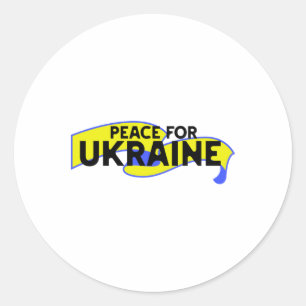 Peace For Ukraine  Classic Round Sticker