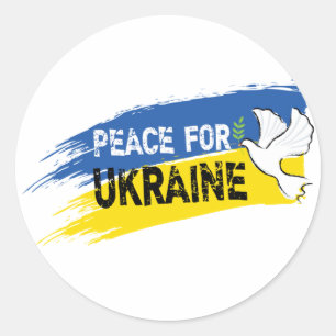Peace for Ukraine  Classic Round Sticker