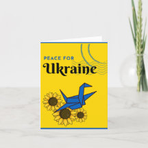 Peace for Ukraine- Crane & Sunflower Yellow