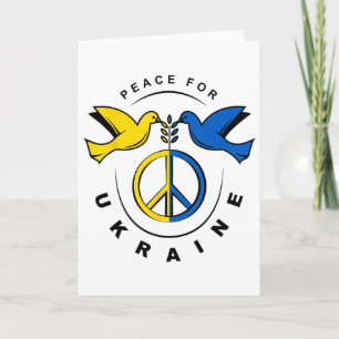 Peace For Ukraine Dove Ukraine Flag I Stand With U Card