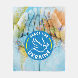 Peace for Ukraine Fleece Blanket