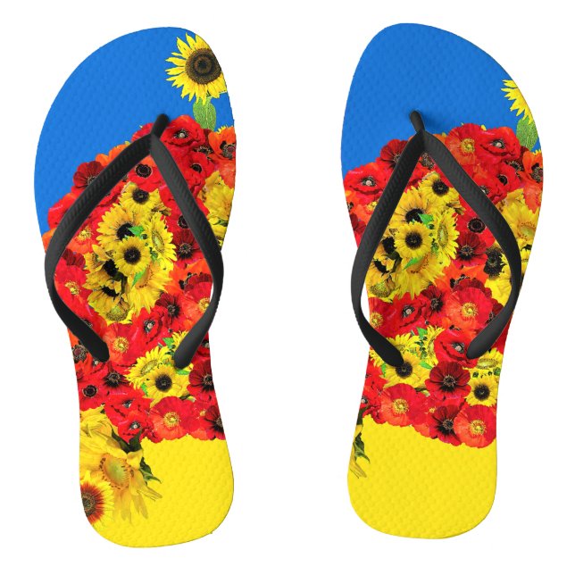 PEACE FOR UKRAINE! FLIP FLOPS (Footbed)
