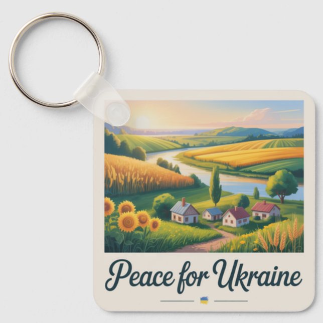 Peace for Ukraine. keychain (Front)